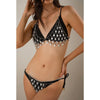 Creative hollow acrylic tassel sequin chest chain sexy shiny nightclub bikini outfit
