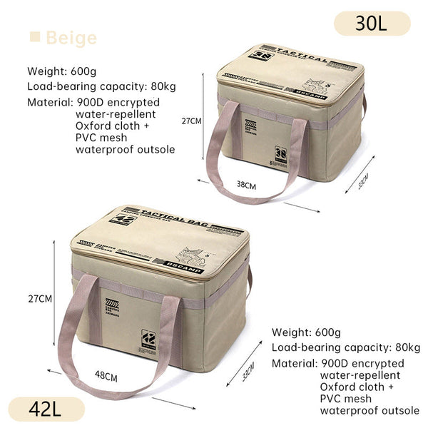 Outdoor storage bag, large - capacity foldable storage box, camping gear for picnic, portable, water - resistant