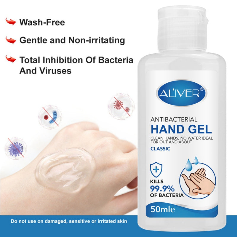 Hand Sanitizer Gel Bacteriostatic Gel Disinfection Sterilization Liquid Hand Soap Portable No-wash 50ML