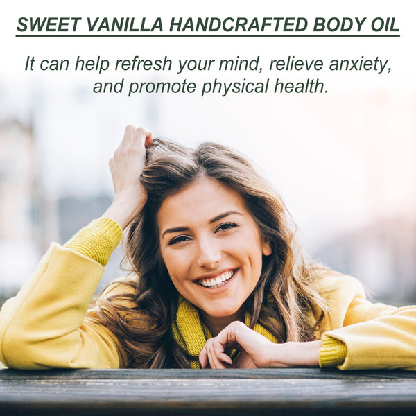 Sweet Vanilla Handcrafted Body Oil, Repair Skin Barrier To Relieve Dry Itchy Red Moist Hydrating Essence Oil