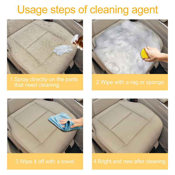 Car Interior Foam Cleaner, Wash Free Decontamination Seat Ceiling Instrument Panel Foam Cleaner