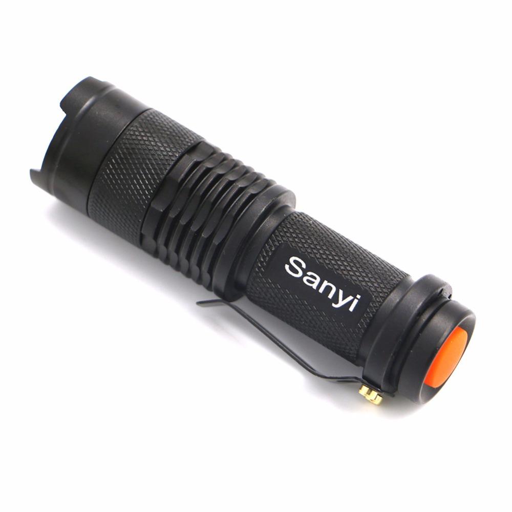 6PCS/Set Mini Flashlight Waterproof LED light Zoomable Torch AA 14500 battery  Torch Lamp