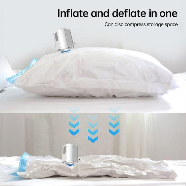 Mini Electric Pump for Inflating/Deflating Air Mattresses & Swimming Rings, Portable for Camping