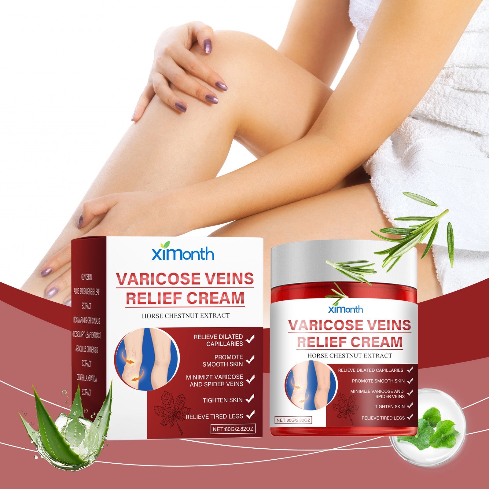 Venous Repair Cream Leg Massage To Relieve Leg Swelling Earthworm Leg Skin Body Massage Cream