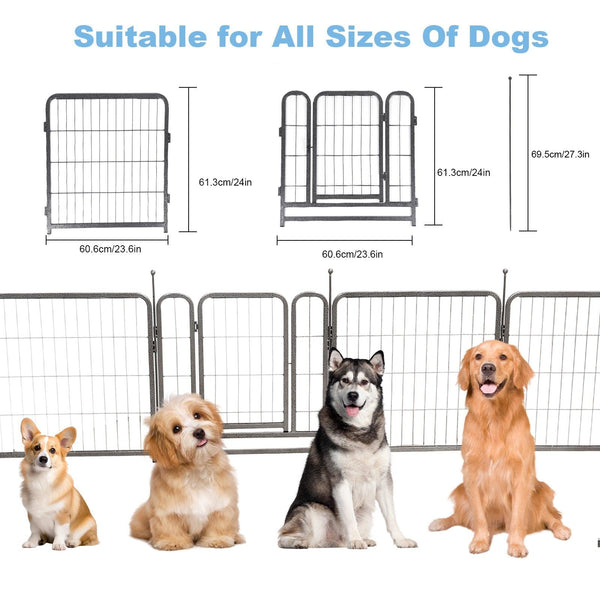 16 Panels Dog Playpen for outdoor,yard,camping,24