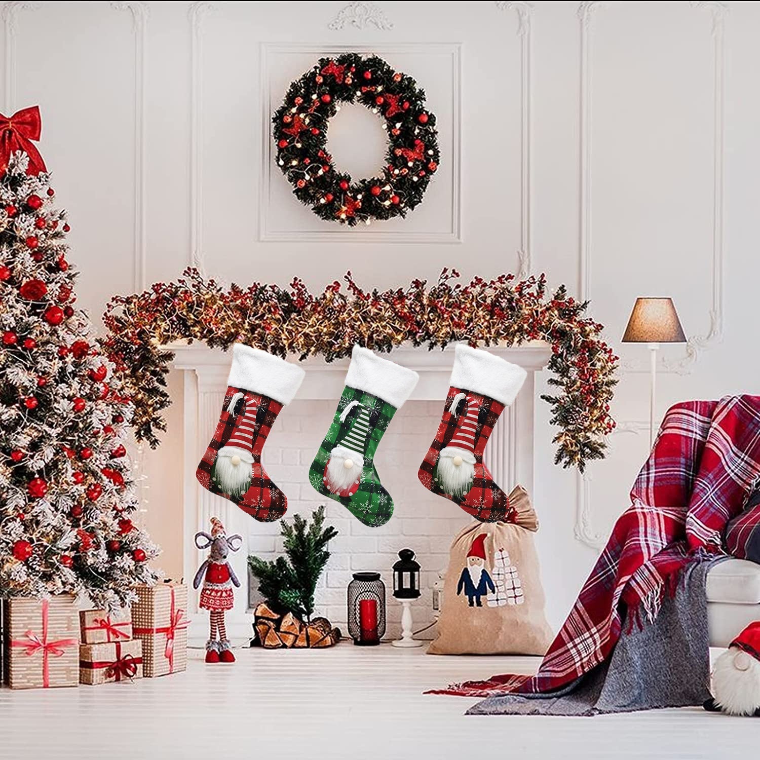 Christmas Decoration Faceless Doll 3D Christmas Socks Christmas Pendant Large Gift Bag