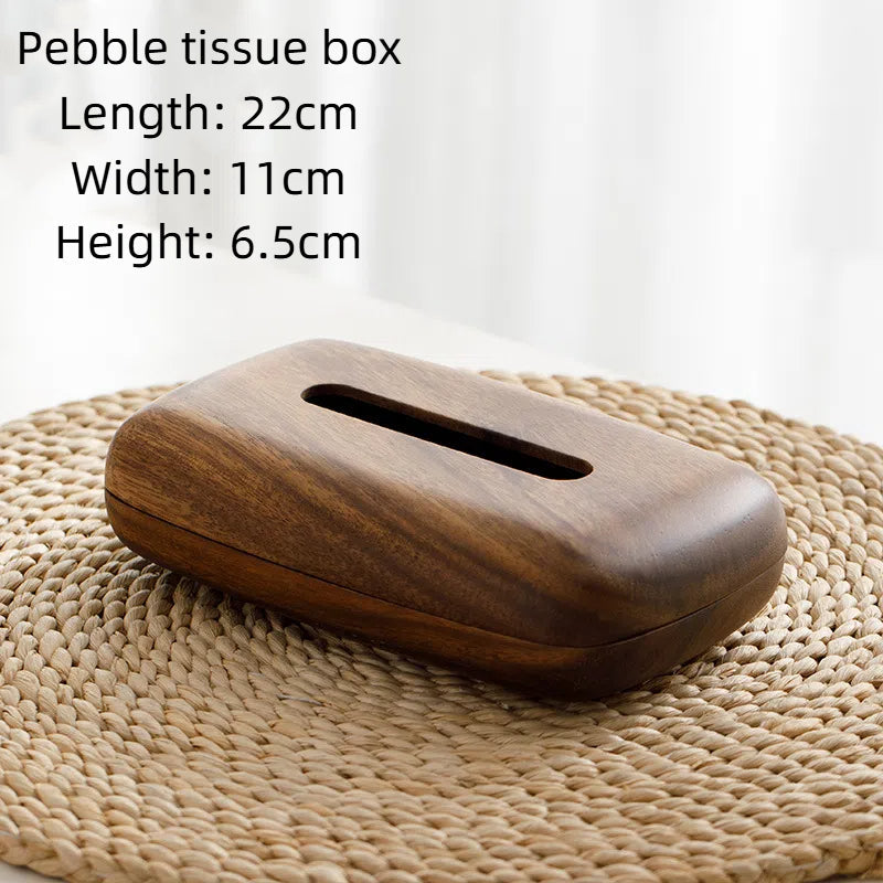 Solid wood tissue box simple household paper box hotel dining table office wooden paper box