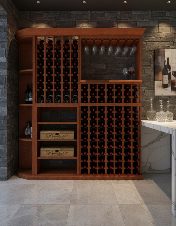 6 Foot Wine Cellar Storage System | 216 Bottle Capacity