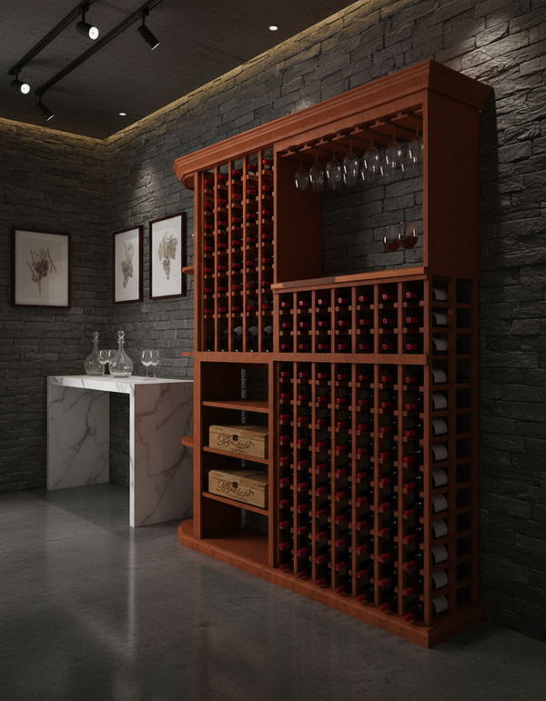 6 Foot Wine Cellar Storage System | 216 Bottle Capacity