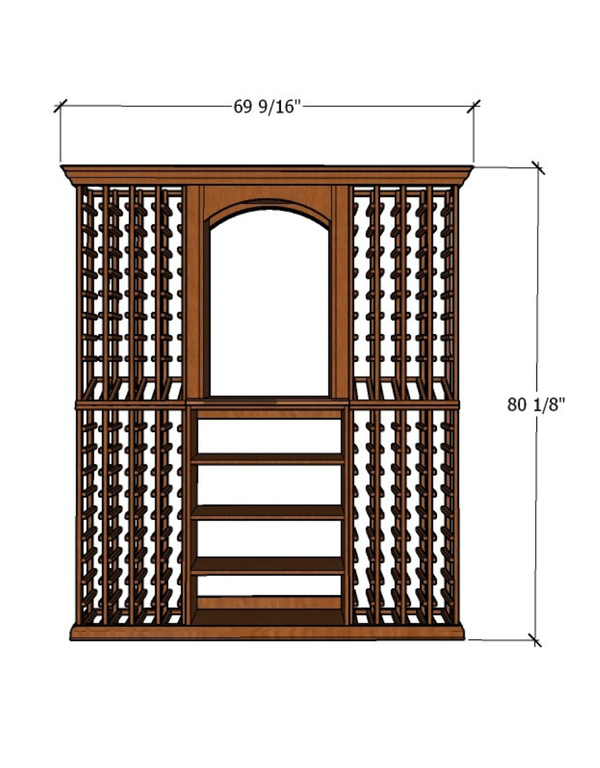 6 Foot Wine Cellar Storage System | 200 Bottle Capacity
