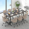 6FT Conference Table with Power Outlets Seats 6-8 People for Office-Gray