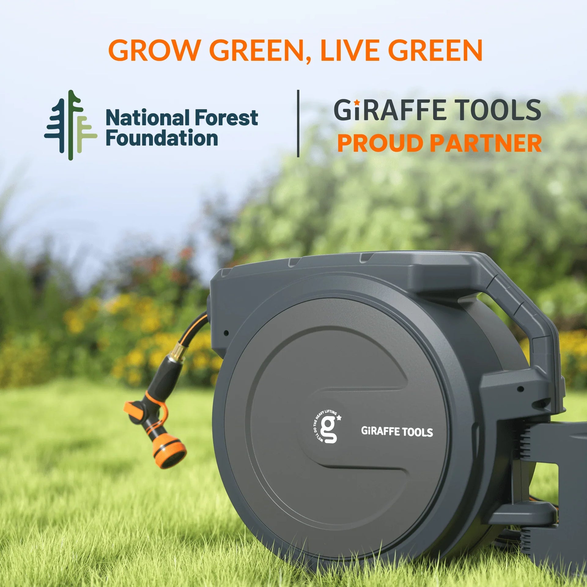 Retractable Garden Hose Reel-1/2in-100ft