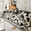 Chenille Floral Soft Thick Reversible Blanket Covers for Couch, Couch Protector Blanket Cover Sofa - Black / 180x130cm (70" x 51")