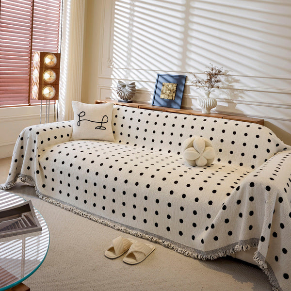 Decorative Plush Textured Woven Sofa Cover Throw, Cozy Soft Couch Protector Blanket