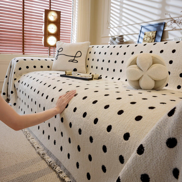 Decorative Plush Textured Woven Sofa Cover Throw, Cozy Soft Couch Protector Blanket