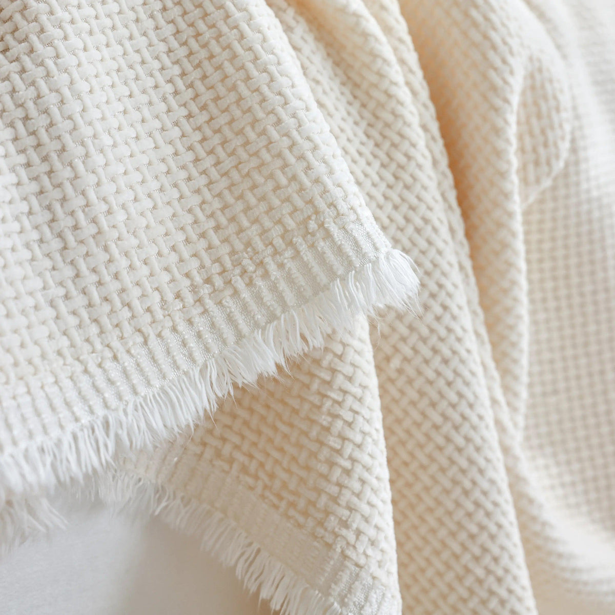 Chenille Thickened Solid Couch Blanket Throws, Reversible Couch Covers for Sectional Couches