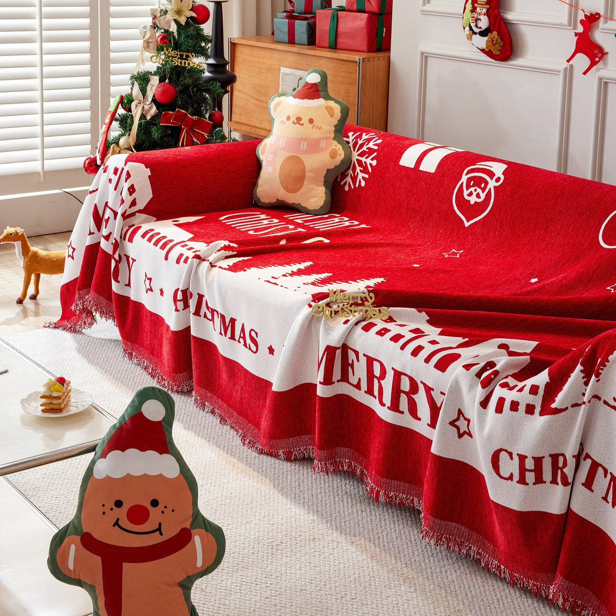 Cozy Chenille Couch Cover Blanket, Non Slip Sofa Cover, Furniture Covers for Pets