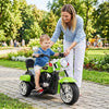 6V Powered Toddler 3-Wheel Motorbike Ride On Toy with Horn and Headlight-Green - Green