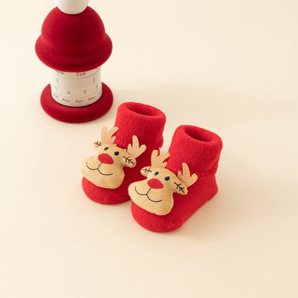 Baby Socks Christmas Newborn For Baby Boys/Girls Christmas Floor Socks Anti-Slip Baby Step Socks For Baby Kids