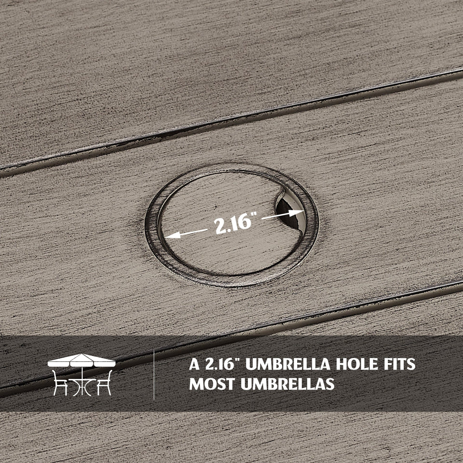 PEAKHOME Azur Patio Aluminum Round 60