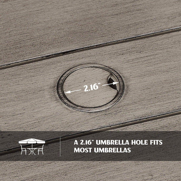 PEAKHOME Azur Patio Aluminum Round 60