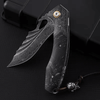 Condor VG10 Japanese Damascus Pocket Knife with Stained Maple Burl handle