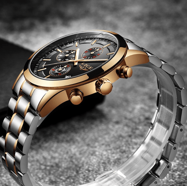 Men's Waterproof  Watch With Chronometers And Date Display Unique Design Perfect Gift