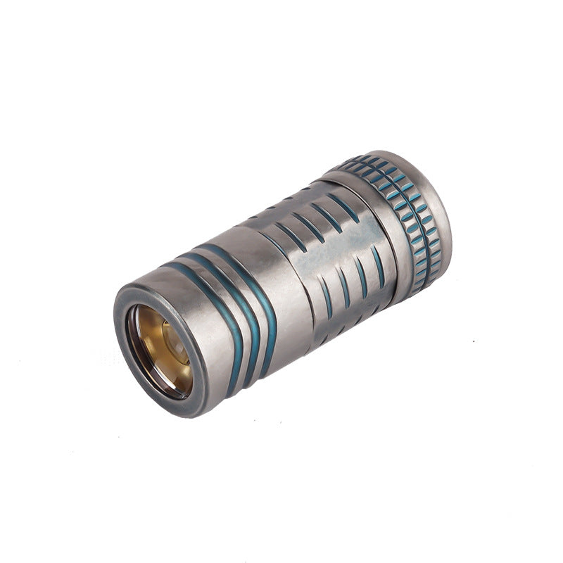 Keychain TItanium Alloy Flashlight EDC  Super Bright Mini led flashligts with Pocket Size Wautton Outdoor Gear