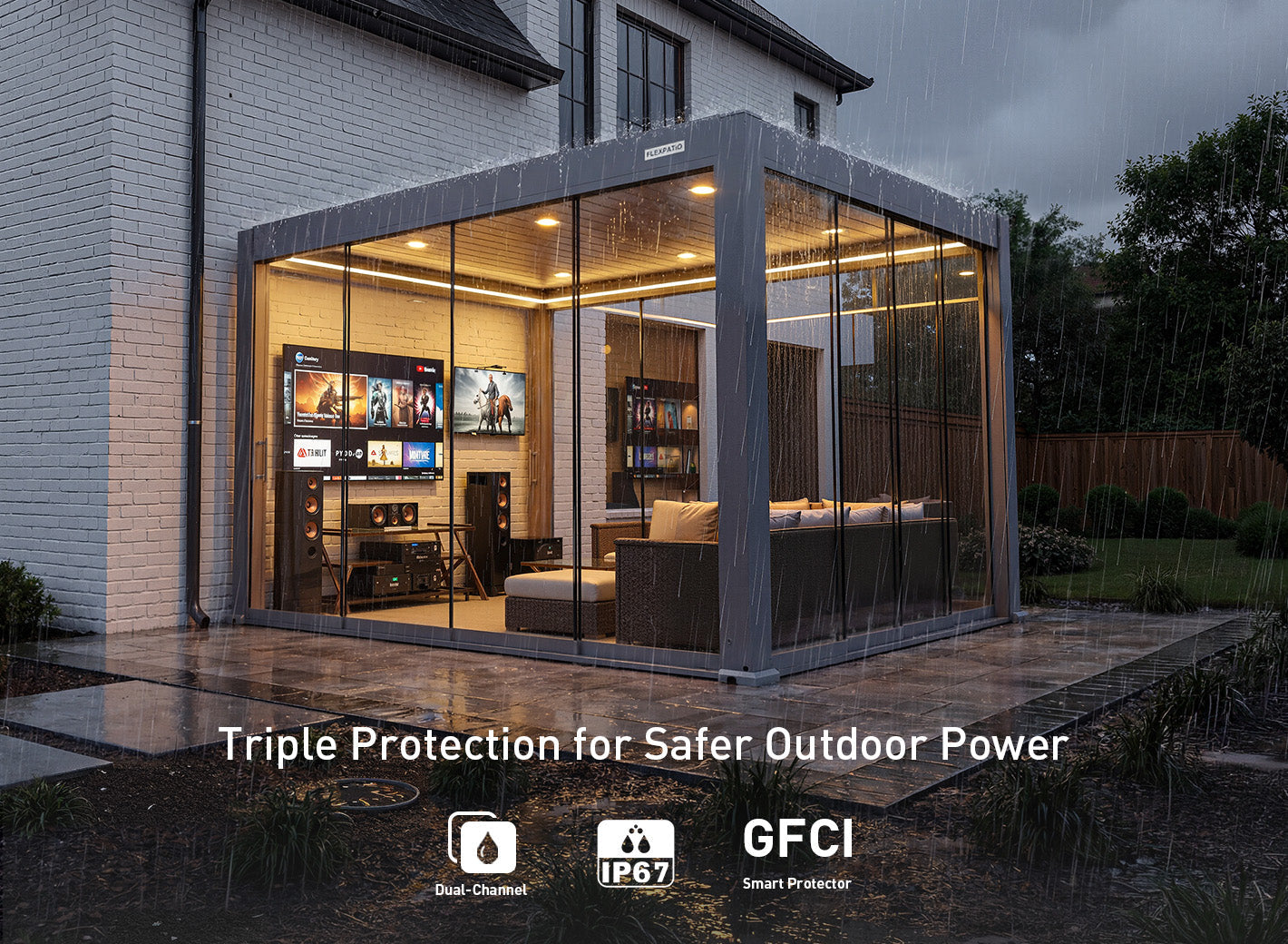 FlexPatio POWER+ Motorized Pergola FlexPatio