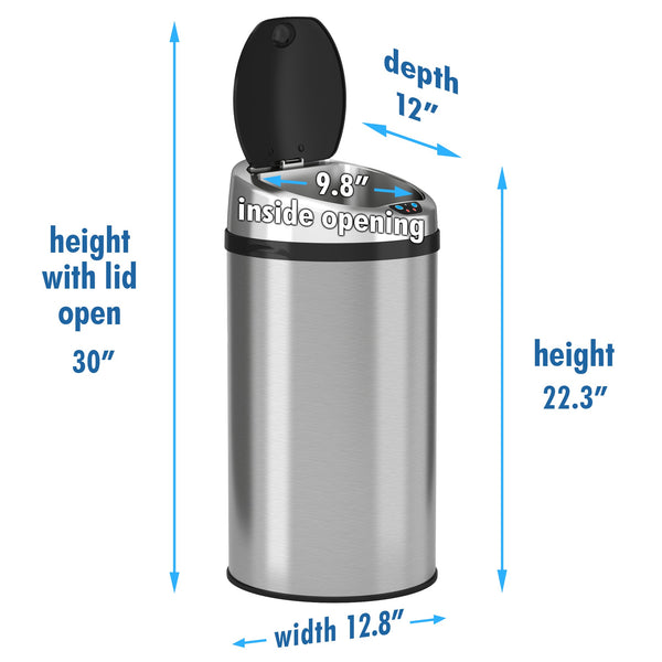 8 Gallon Round Sensor Trash Can