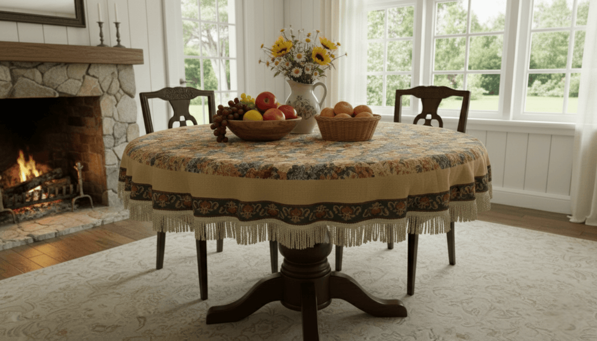 Tache Colorful Country Rustic Floral Morning Awakening Woven Tapestry Tablecloth (3089B)