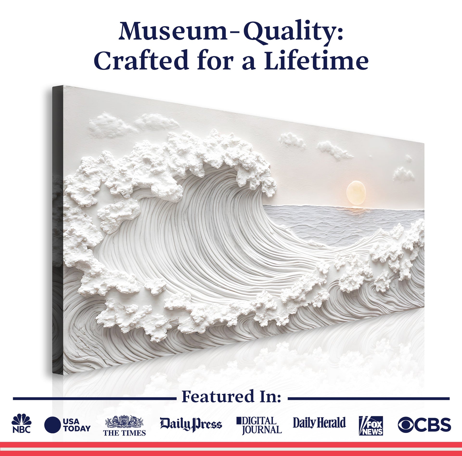 Ocean Waves Abstract Wall Art