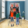 Foldable Double Electronic Basketball Game with 4 Balls Indoor-Gray