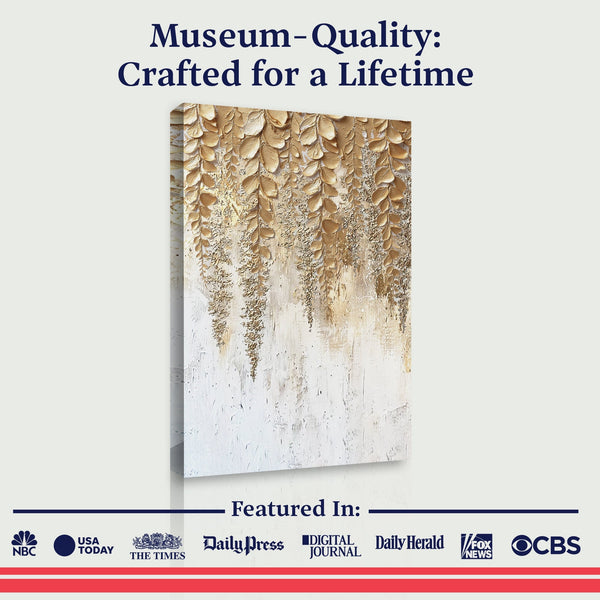 Golden Wisteria Wall Art Tailored Canvases