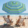 6.5 FT Beach Umbrella UPF 50+ with Sand Anchor for Garden Pool-Green