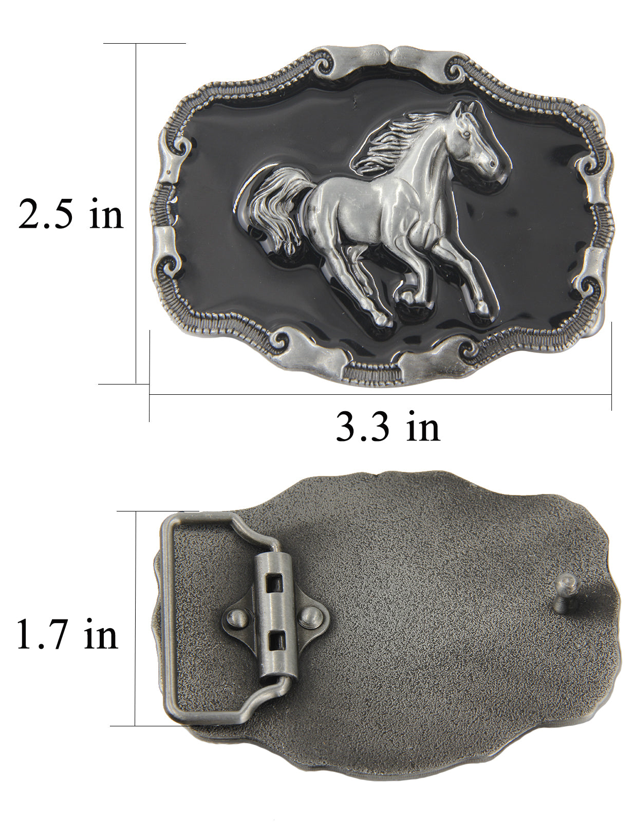 TOPACC Horse Western Cowboy Rodeo Running Belt Buckle