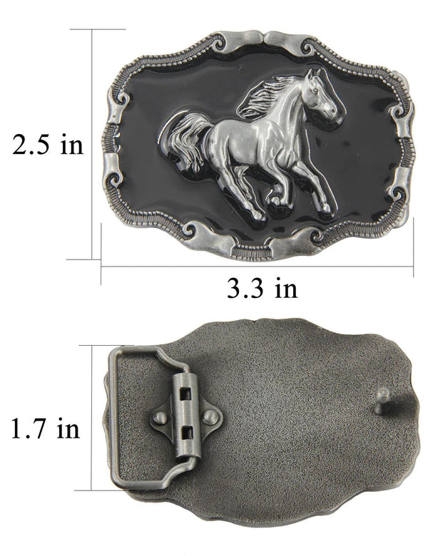 TOPACC Horse Western Cowboy Rodeo Running Belt Buckle - Gifts for You 'n Me