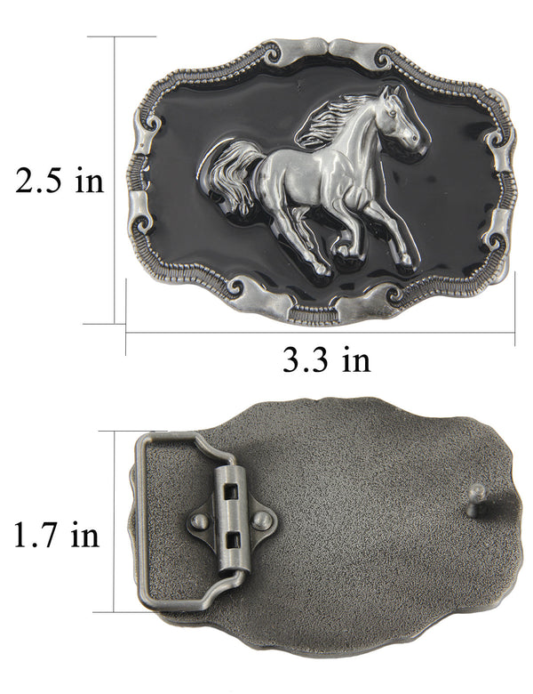 TOPACC Horse Western Cowboy Rodeo Running Belt Buckle