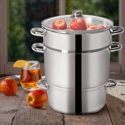 11-Quart Stainless Steel Pan Fruit Juicer Steamer