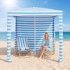 6.6 x 6.6 Feet Foldable and Easy-Setup Beach Canopy With Carry Bag-Blue