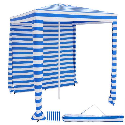 6.6 x 6.6 Feet Foldable and Easy-Setup Beach Canopy With Carry Bag-Navy