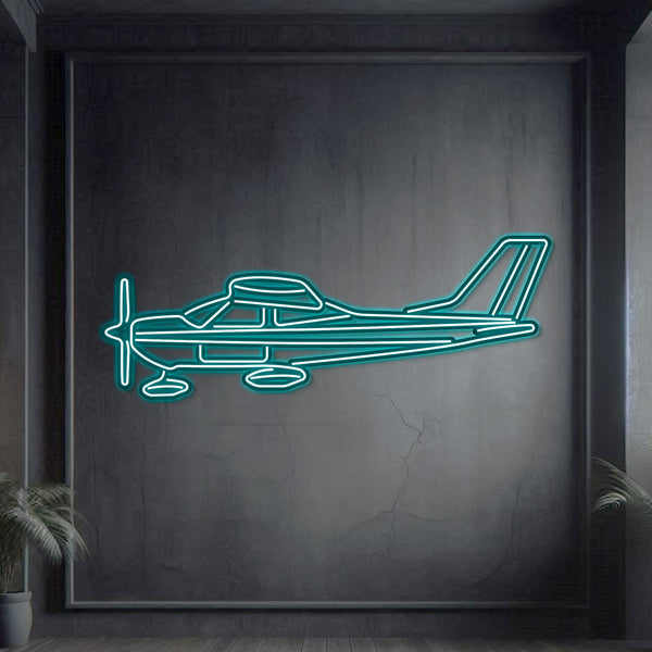 177A Metal Neon Aircraft Wall Art - NCN0001