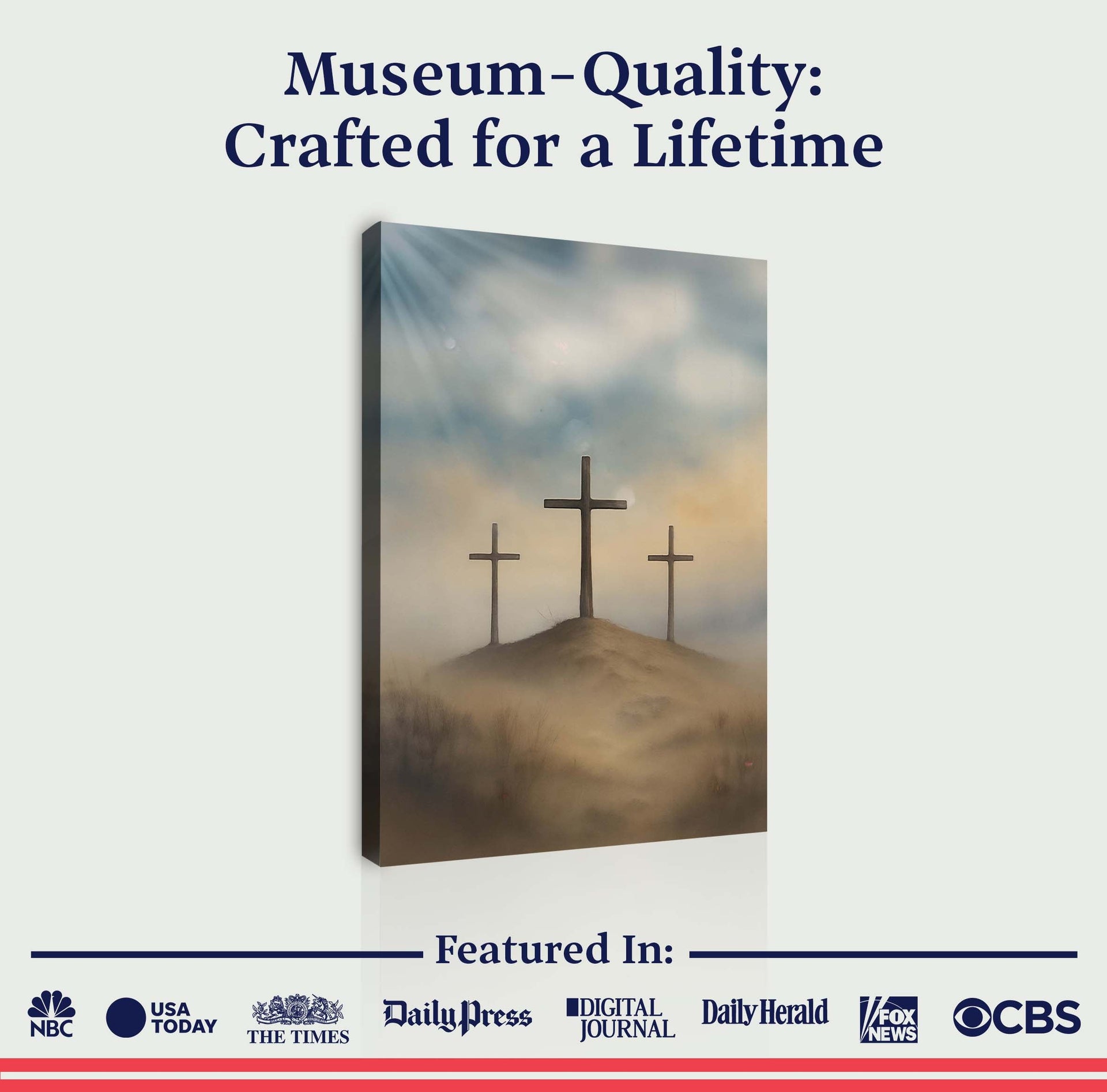 Three Crosses on Calvary Faith Wall Art II