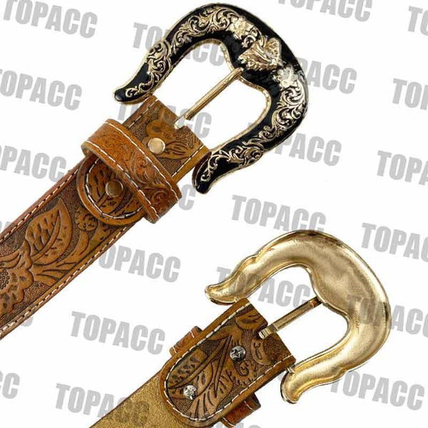 TOPACC Western Super Concho Horse Country Belts Genuine Leather - Gifts for You 'n Me