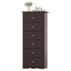 6 Drawers Chest Dresser Clothes Storage Bedroom Furniture Cabinet-Brown - Brown