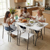 6 FT Plastic Fold-in-Half Camping Table-White