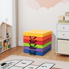 6 PCS Square Floor Cushions 16 Inch Soft Sponge Floor Pillows-Multicolor