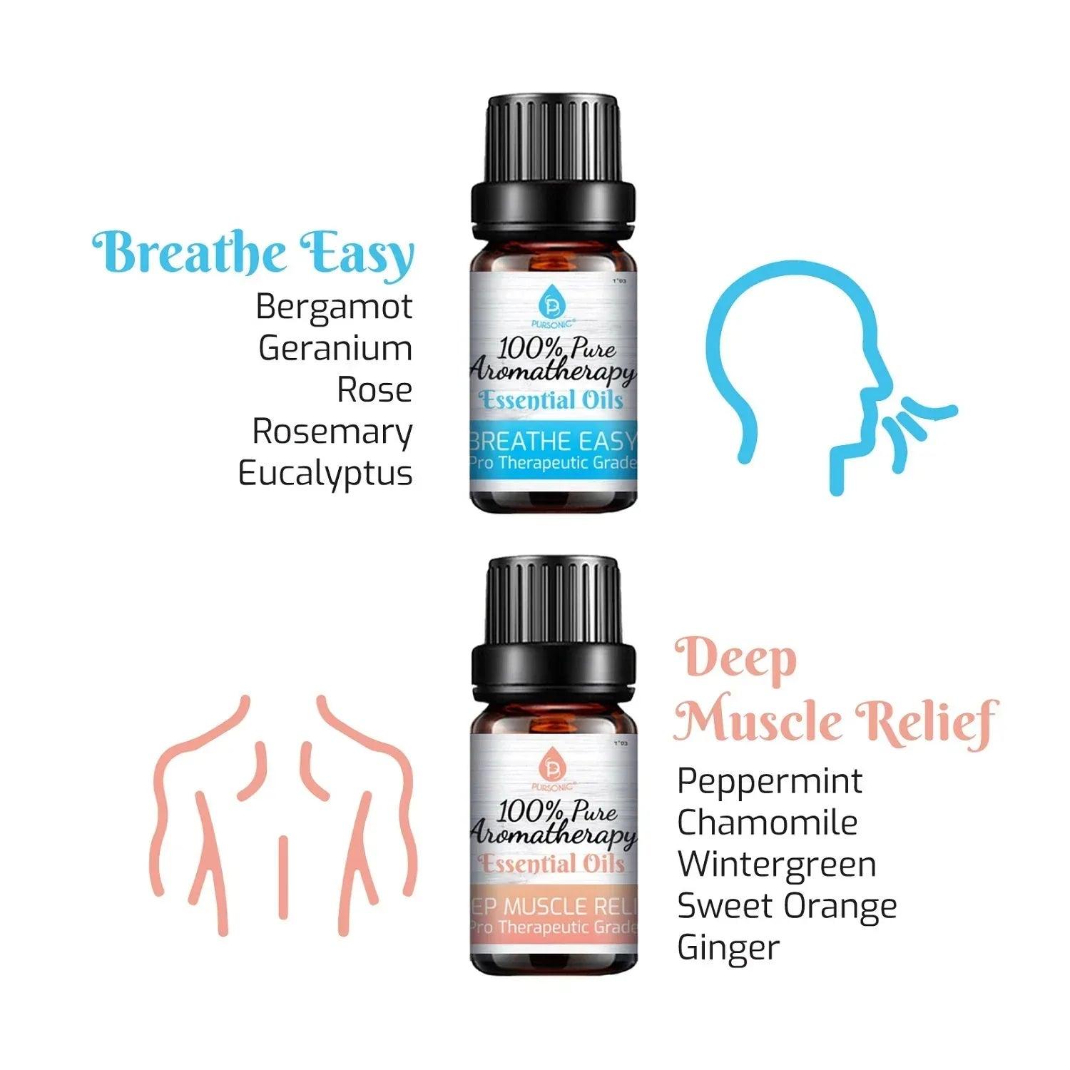6 Pack of 100% Pure Essential Aromatherapy Oils Blends - Gifts for You 'n Me