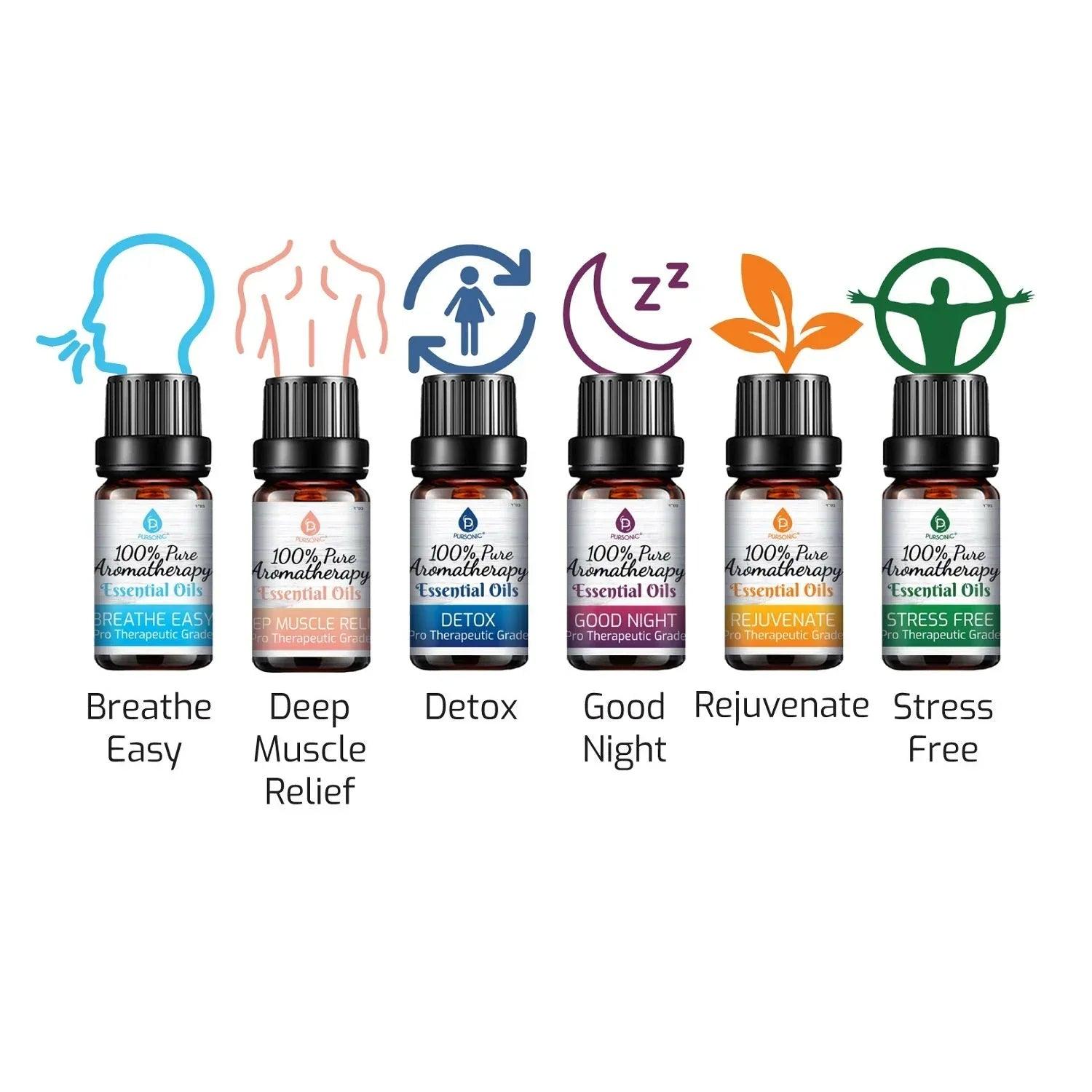 6 Pack of 100% Pure Essential Aromatherapy Oils Blends - Gifts for You 'n Me