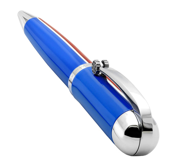 Visionary® Brass & Aluminum Enameled Ballpoint Pen - Red / Blue - Gifts for You 'n Me